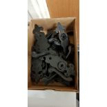 BOX OF BLACK MATT SCROLL DOOR HANDLES