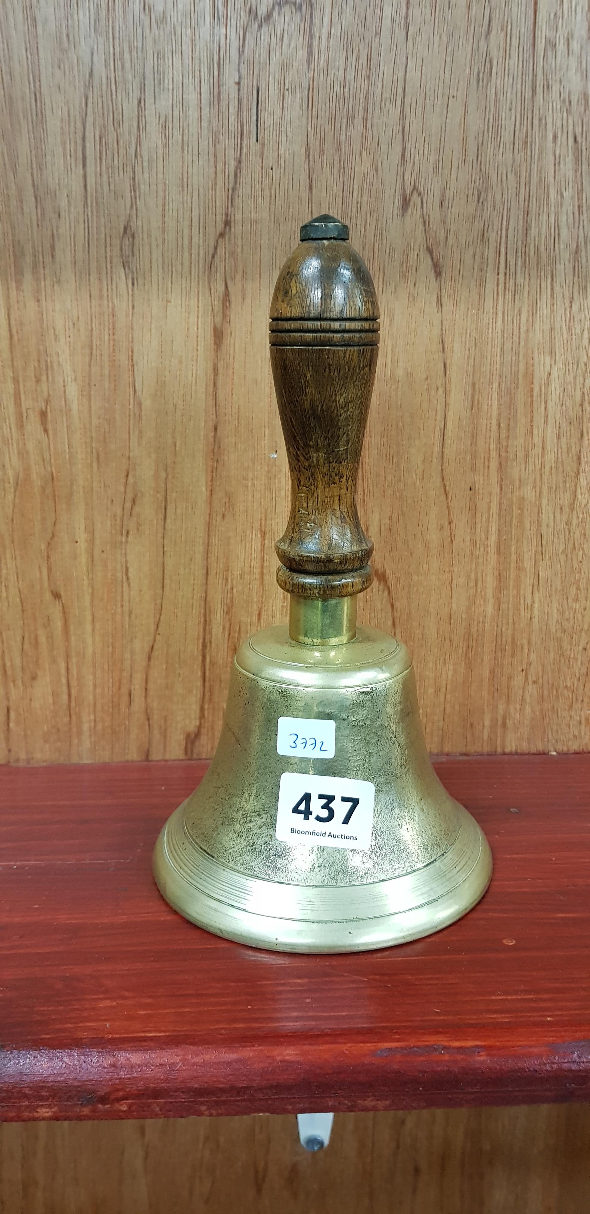 VINTAGE BRASS SCHOOL BELL