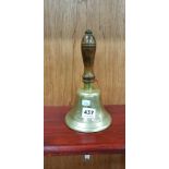 VINTAGE BRASS SCHOOL BELL