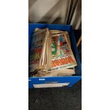 BOX LOT OF OLD COMICS, DANDY ETC