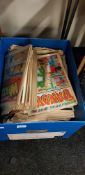 BOX LOT OF OLD COMICS, DANDY ETC