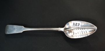 LARGE IRISH SILVER DIVIDING SERVING SPOON - DUBLIN 1813