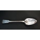 LARGE IRISH SILVER DIVIDING SERVING SPOON - DUBLIN 1813