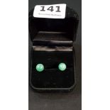 9CT JADE STUD EARRINGS