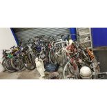 LARGE QUANTITY OF BICYCLES