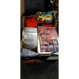 BOX LOT OF TINS