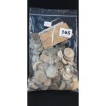 BAG OF COINS AND CURRENCY