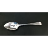 9' IRISH SILVER SPOON - DUBLIN 1776