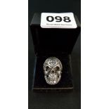 SILVER SKULL RING