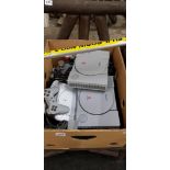 4 SONY PLAYSTATIONS PLUS CONTROLLERS AND VARIOUS CABLES