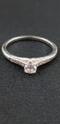 WHITE GOLD DIAMOND SOLITAIRE RING CIRCA THIRDS OF A CARAT