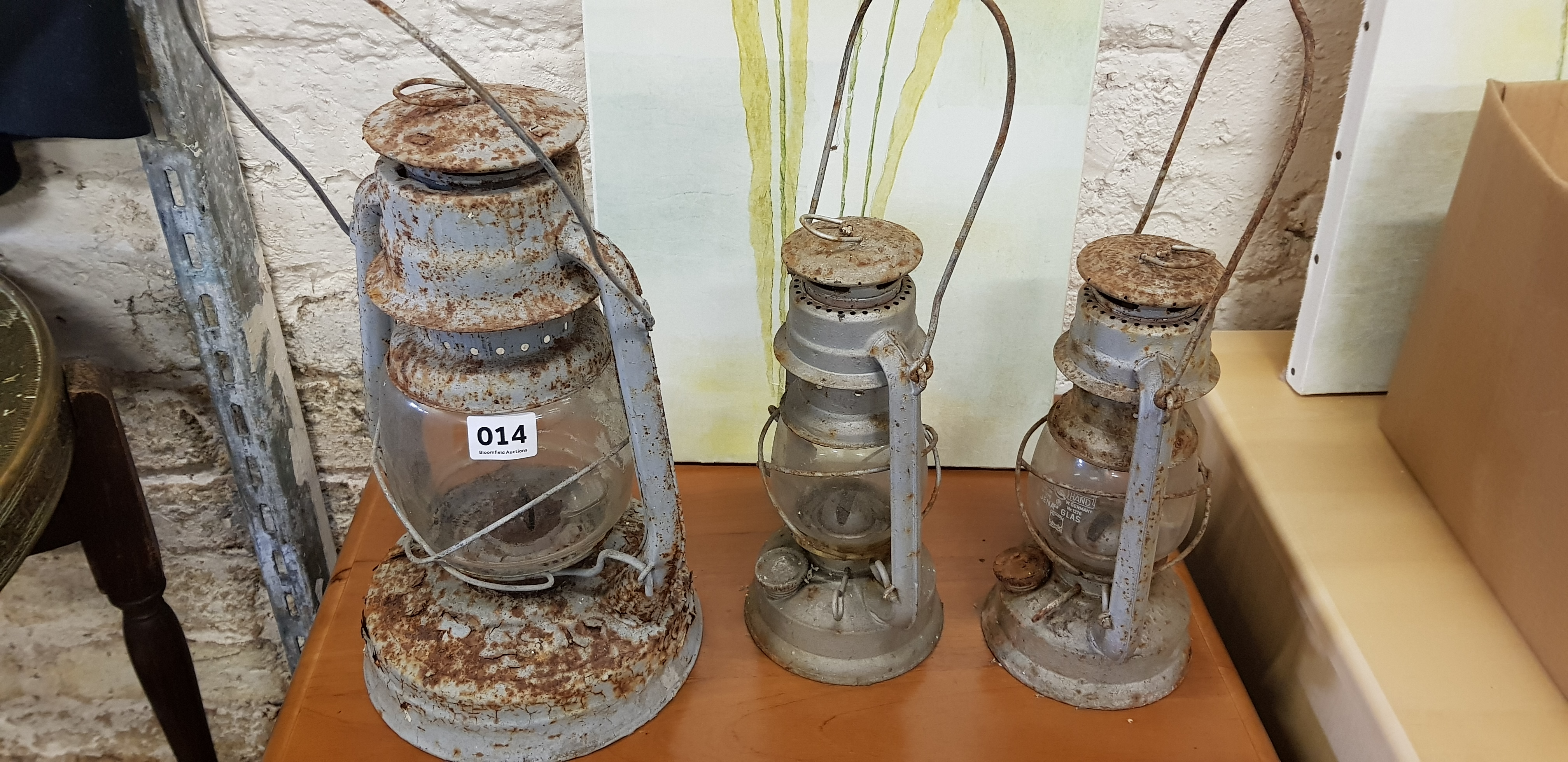 3 ANTIQUE OIL LAMPS