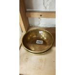 2 WW2 BRASS MESS BOWLS