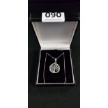 SILVER TREE OF LIFE PENDANT AND CHAIN