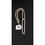 SILVER ROPE CHAIN & BRACELET