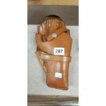 3 TAN LEATHER HOLSTERS