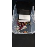 BOX OF COSTUME JEWELLERY