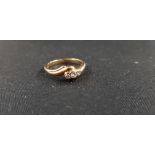 9CT GOLD DIAMOND SET TWIST RING