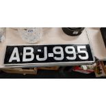 OLD REGISTRATION PLATE