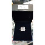 9 CARAT WHITE GOLD DIAMOND RING WITH JUST OVER HALF A CARAT OF DIAMONDS