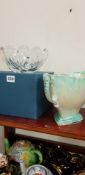 WATERFORD CRYSTAL BOWL (BOXED) AND ROYAL WINTON POSY HOLDER