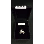 SILVER SKULL RING