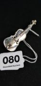 SILVER CELLO BROOCH