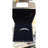 9 CARAT WHITE GOLD & DIAMOND HALF ETERNITY RING