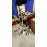3 CHROME CANDLE HOLDERS