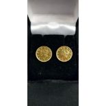 PAIR OF HIGH CARAT GOLD EARRINGS