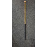 ANTIQUE ORIENTAL WALKING CANE SIGNED