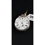 SILVER POCKET WATCH - WATTS OF NOTTINGHAM