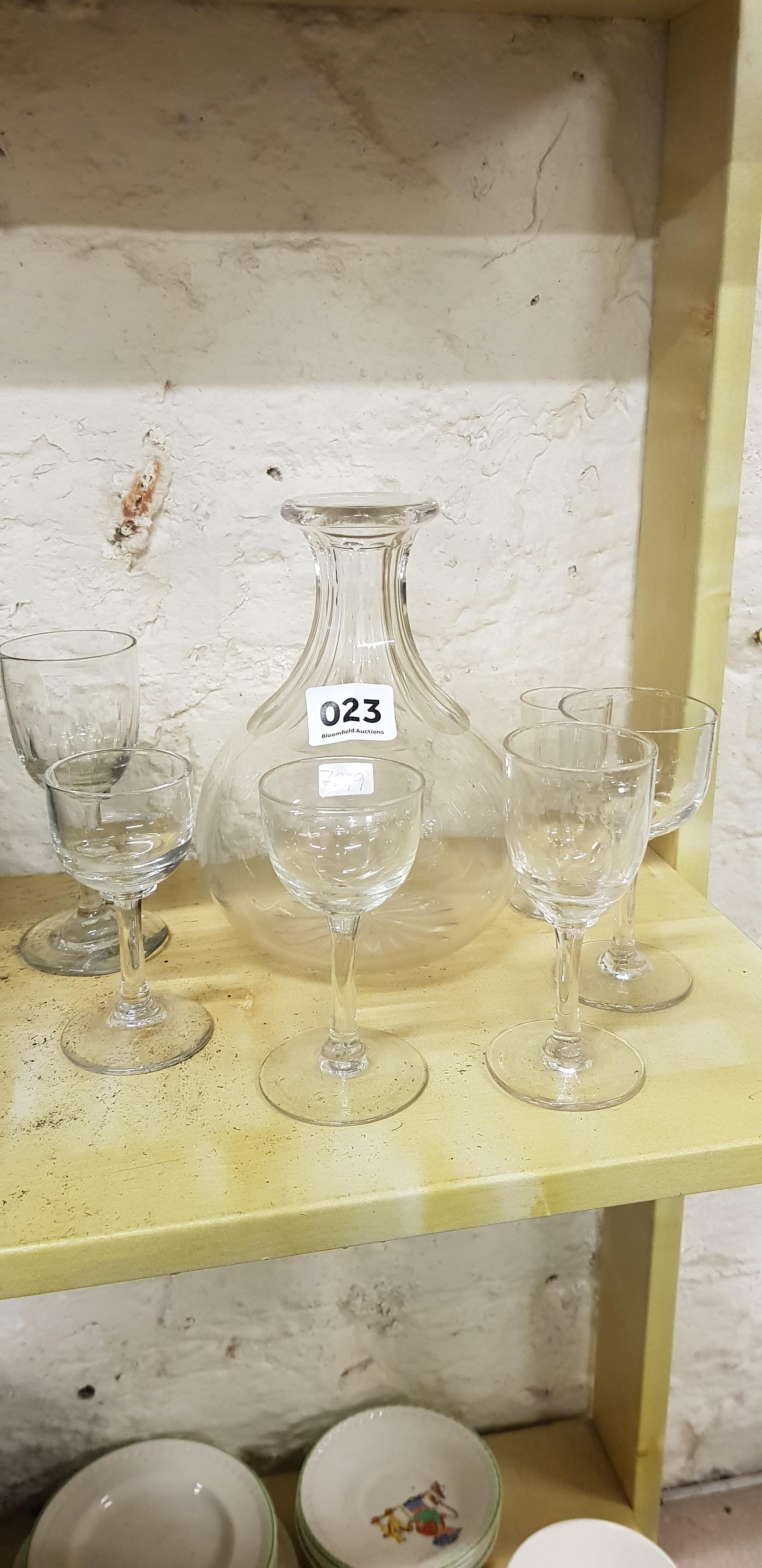 CARAFE & 6 GLASSES (DIFFERENT STYLES)