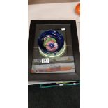 MOORCROFT DISH AND FRAMED MACINTYRE PLAQUE