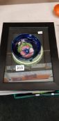 MOORCROFT DISH AND FRAMED MACINTYRE PLAQUE
