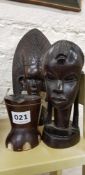 LOT OF AFRICAN CARVINGS