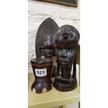 LOT OF AFRICAN CARVINGS