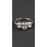 18CT WHITE GOLD DIAMOND RING WITH 1 CARAT OF DIAMONDS APPROX COLOUR H CLARITY VS2