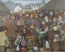 GLADYS MACCABE - OIL - THE AULD LLAMAS FAIR