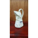 RARE 1ST PERIOD BELLEEK FIGURE JUG