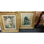 2 GILT FRAMED PRINTS