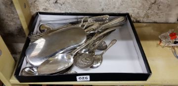 EPNS CUTLERY, STUFFING SPOON ETC