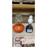 2 SMALL OIL LAMPS