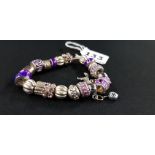 SILVER PANDORA STYLE BRACELET