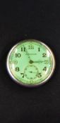 BRITISH MILITARY VINTAGE JAEGER-LECOULTRE WORLD WAR 2 POCKET WATCH WITH GREEN FACE