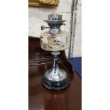 VICTORIAN CLEAR GLASS OIL LAMP