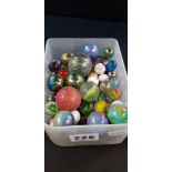 BOX OF OLD MARBLES