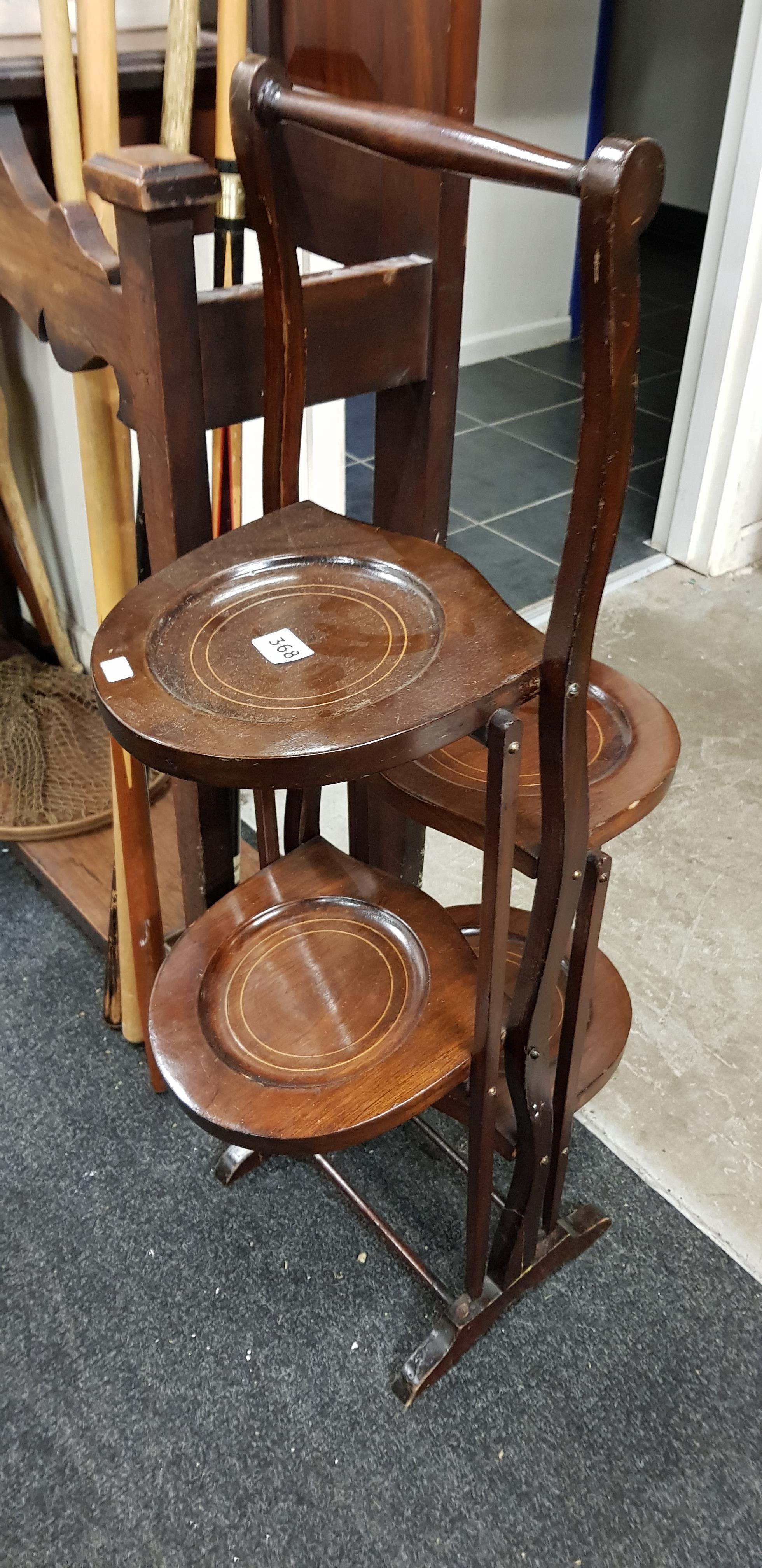 EDWARDIAN INLAID CAKESTAND