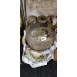 ANTIQUE STONEWARE JAR AND PLANT POT