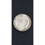 LARGE SILVER TONE WILLIAM IV COIN